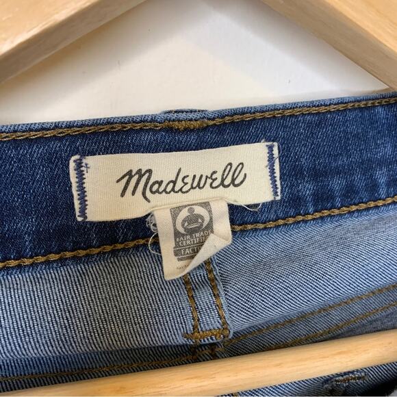 Madewell 10" High Rise Skinny Jeans Button Fly Raw Hem 27 - Picture 9 of 13